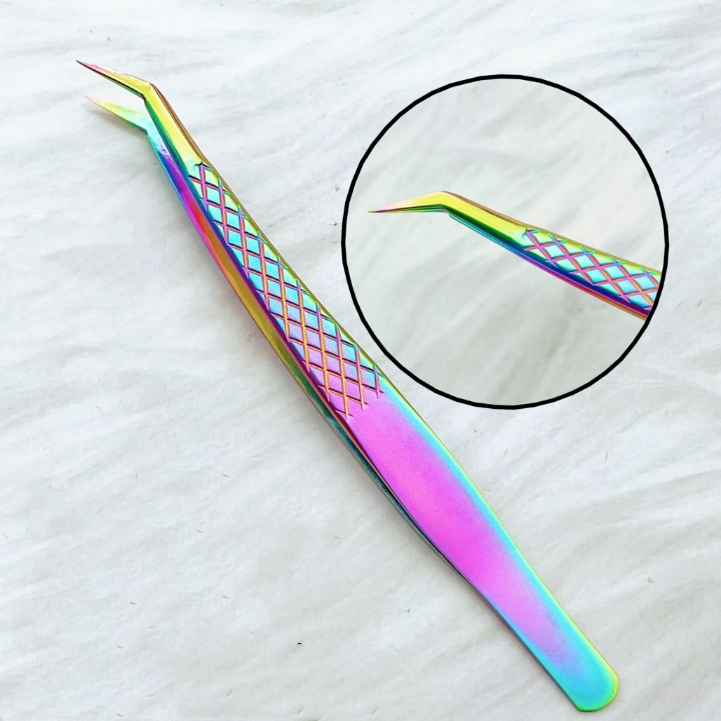Isolation Tweezer Curved - Professional Eyelash Extension Tweezers Set Stainless