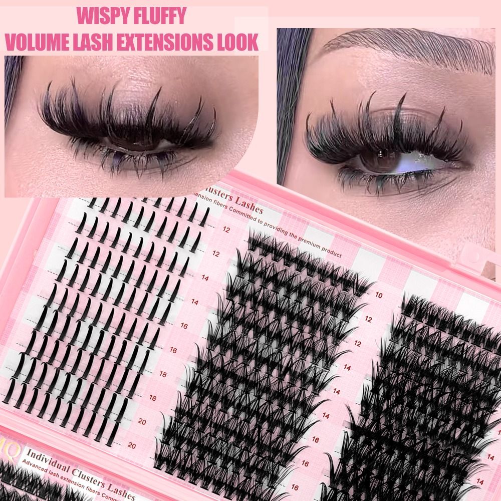 Eyelash Extension Wispy Look - 9-16mm Length False Eyelashes 3D Volume