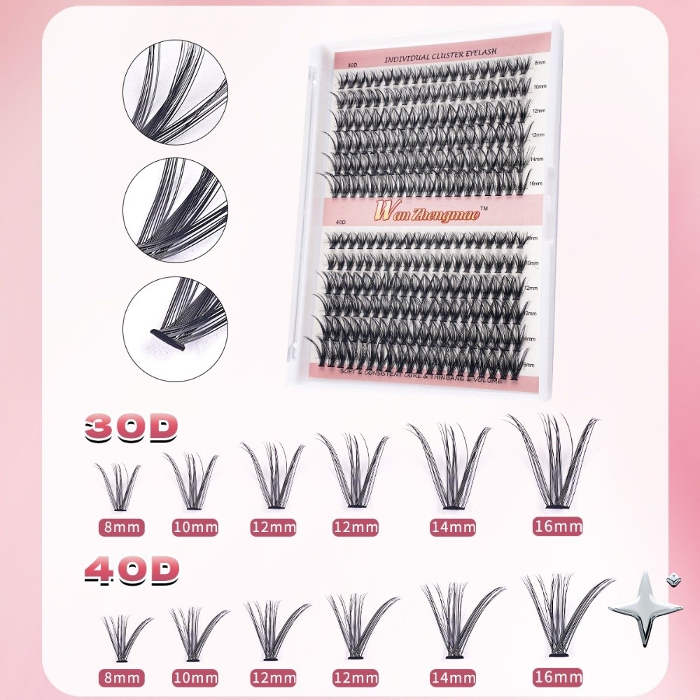 Eyelash Extension Wispy Look - 8-16mm Length False Eyelashes Bond and
