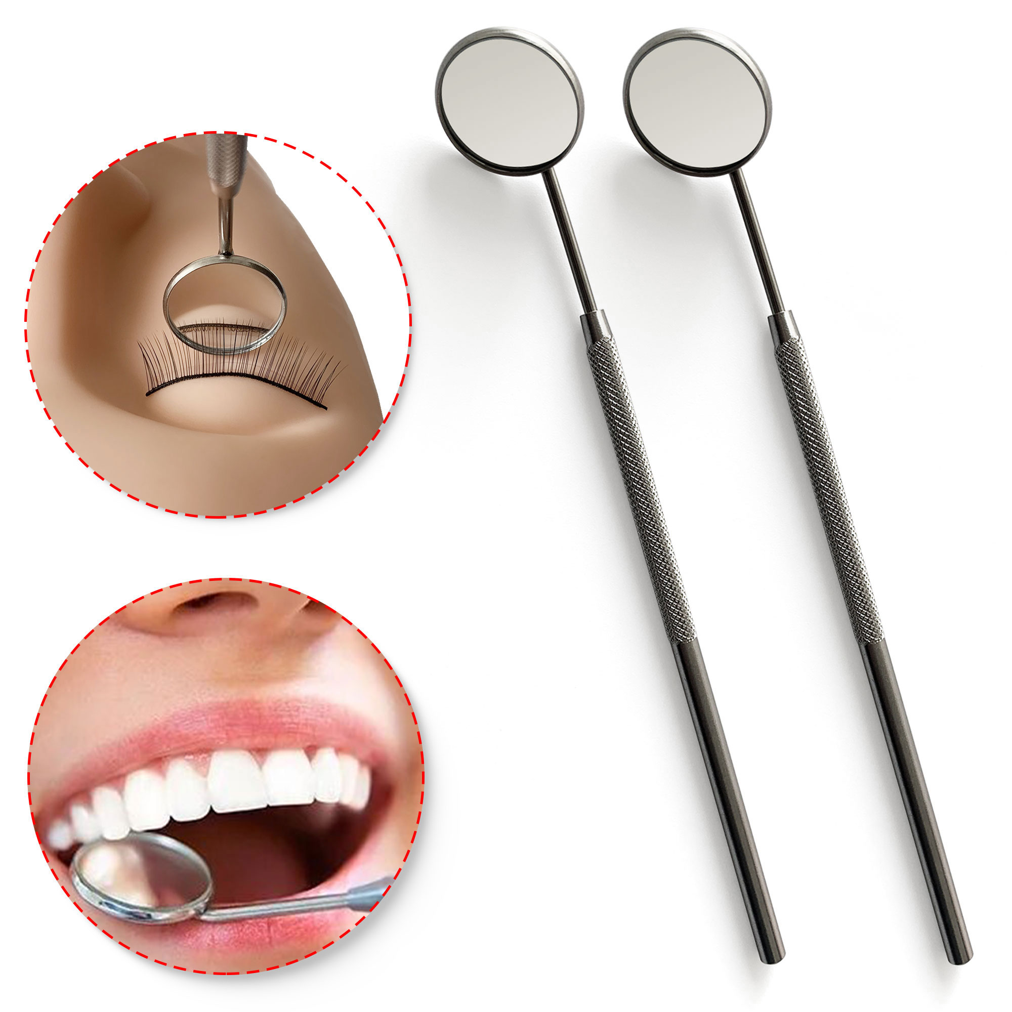 Eyelash Extension Course - Grafting Eyelash Extensions Checking Mirror Stainless