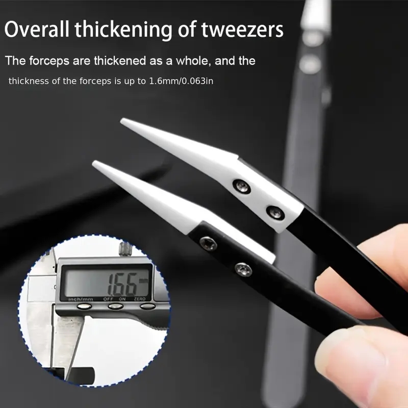 Ceramic antistatic tweezers, i - đánh giá và giá Isolation Tweezer Curved