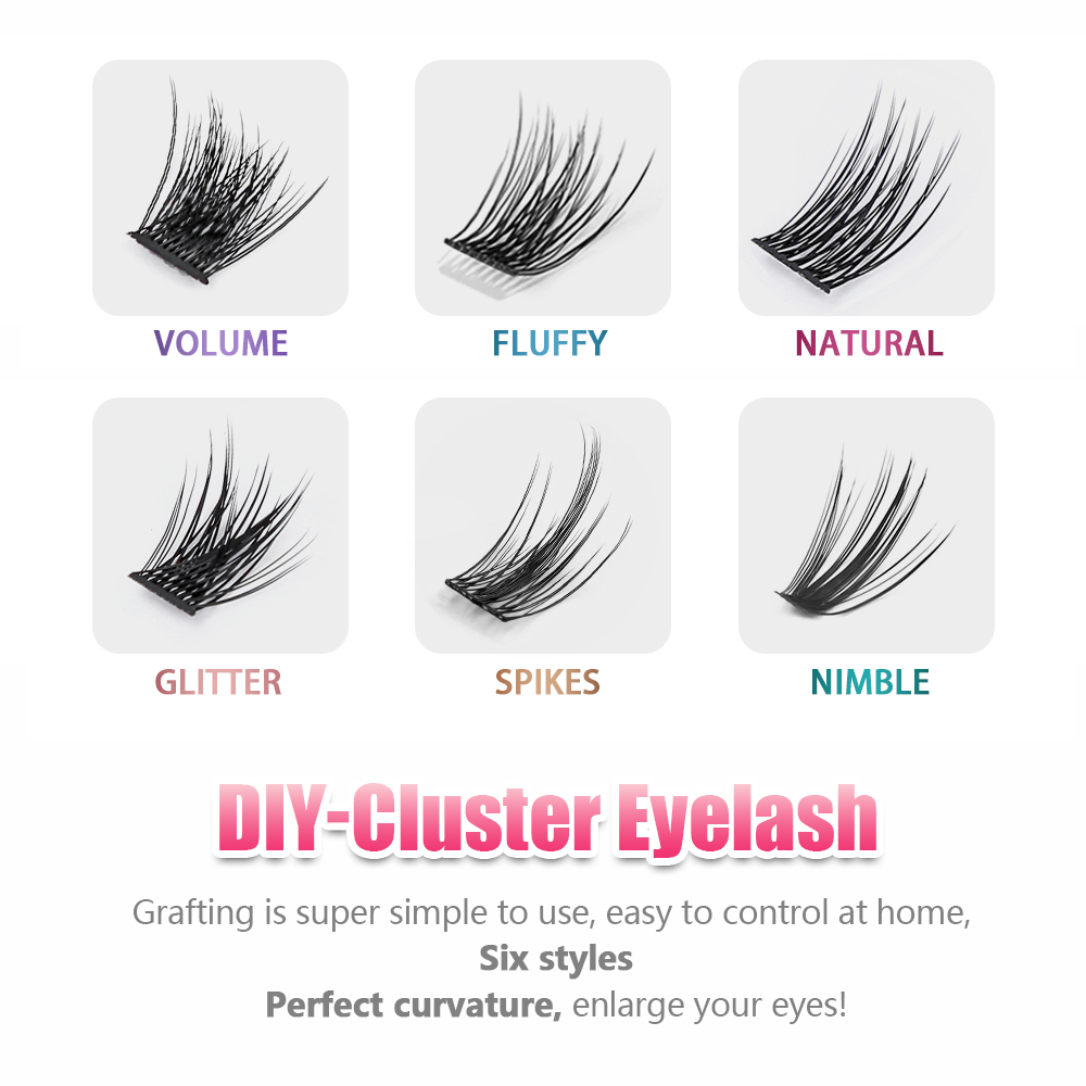 MASSCAKU Lash Clusters DIY Eye - đánh giá và giá Eyelash Extension Wispy Look