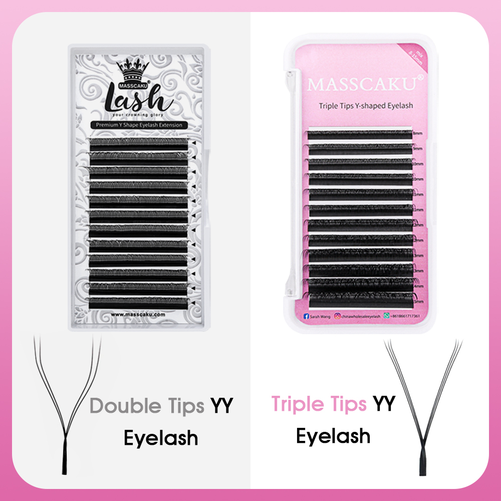 10 Trường Hợp/Nhiều MASSCAKU T - đánh giá và giá Eyelash Extension Double Volume