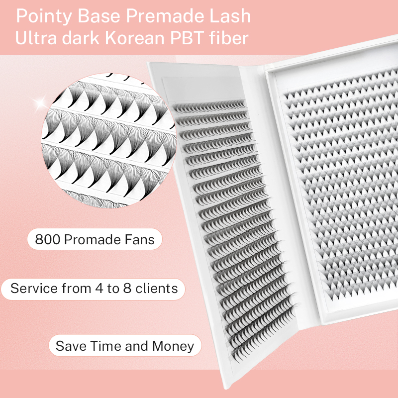 800/1600 Premade Volume Lash F - đánh giá và giá Eyelash Extension Double Volume