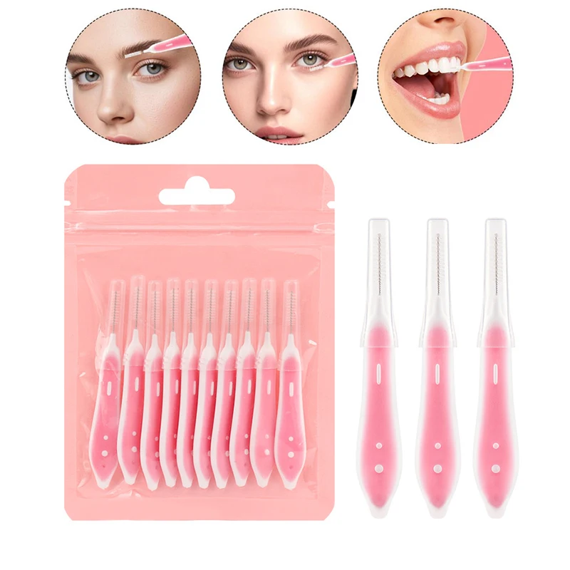 10 Pcs Eyebrow Brushes Mini Br - đánh giá và giá Lashes Eyelash Extension