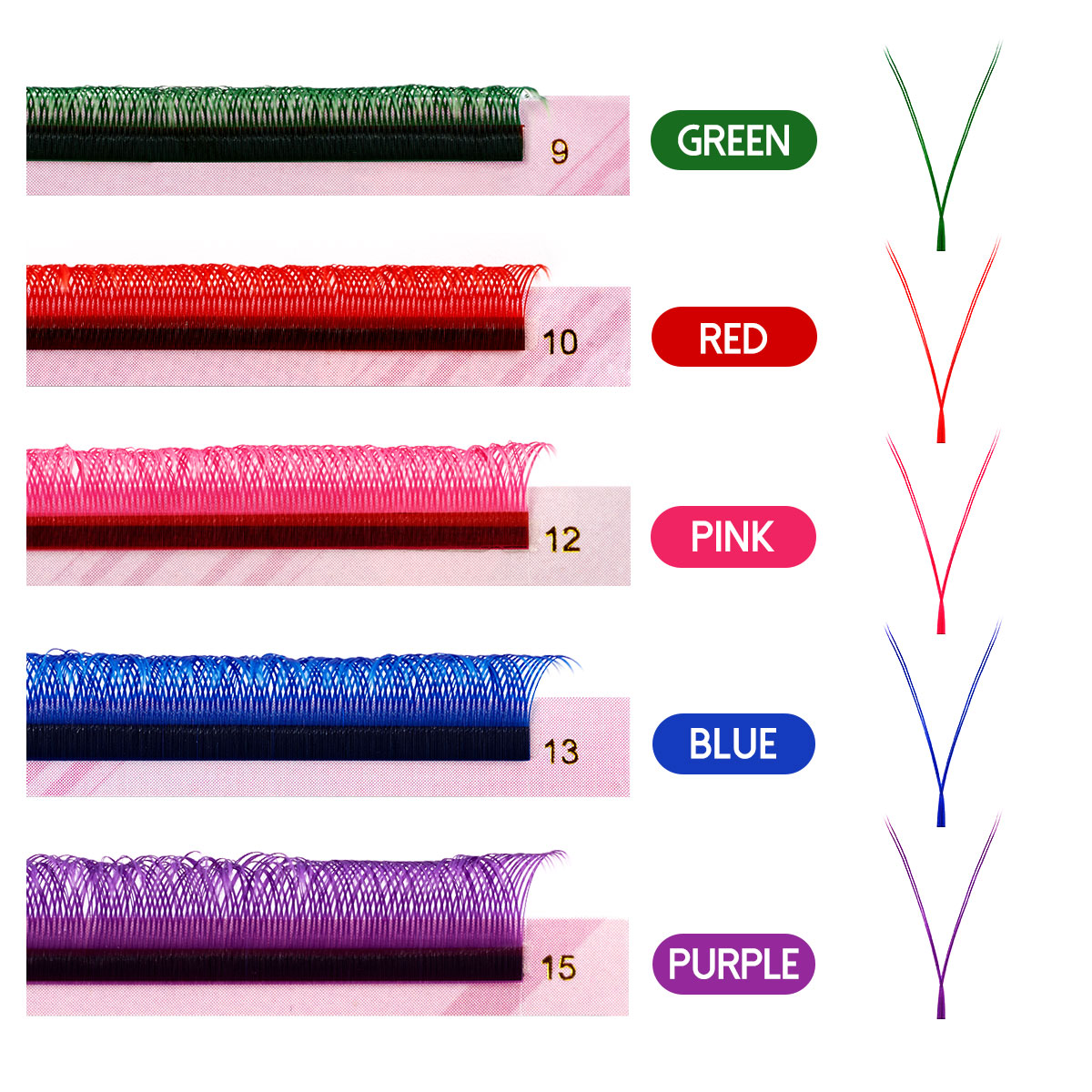 ARISON Mixed Color YY Lashes P - đánh giá và giá Eyelash Extension Double Volume