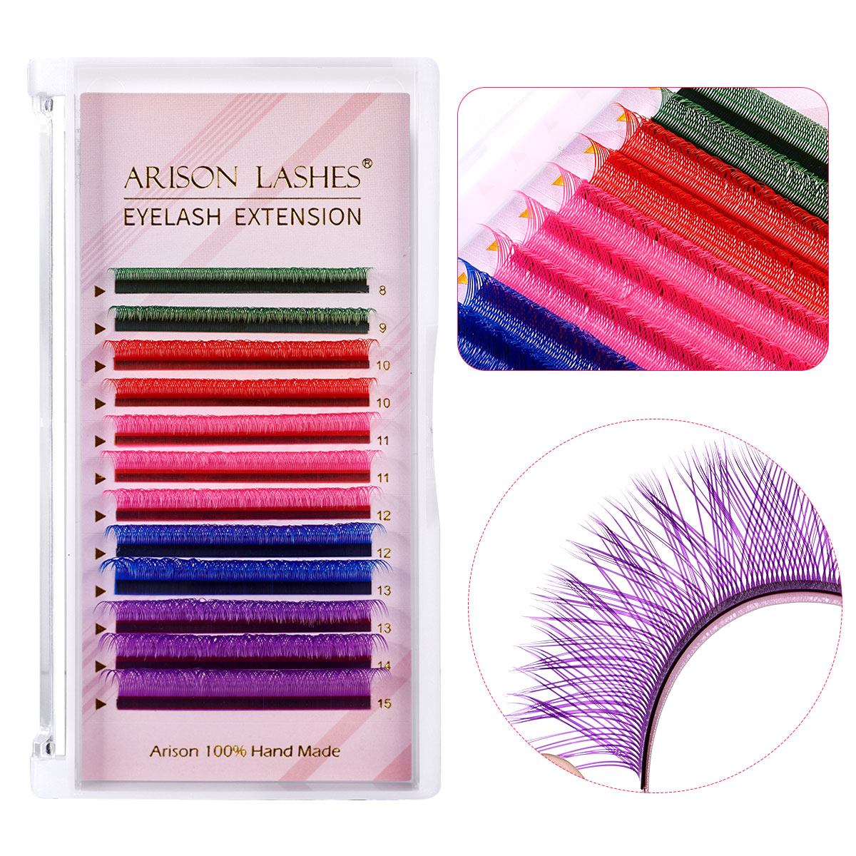 ARISON Mixed Color YY Lashes P - đánh giá và giá Eyelash Extension Double Volume