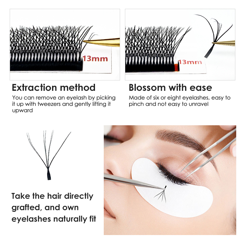 NATUHANA C D L LU Curl Premade - đánh giá và giá Eyelash Extension Double Volume