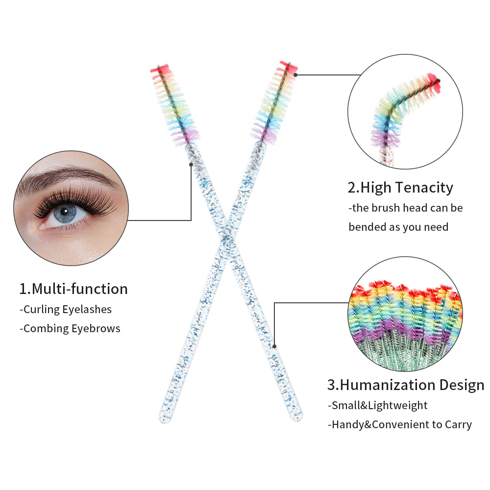 50PCS Rainbow Crystal Eyelash  - đánh giá và giá Eyelash Extension Course