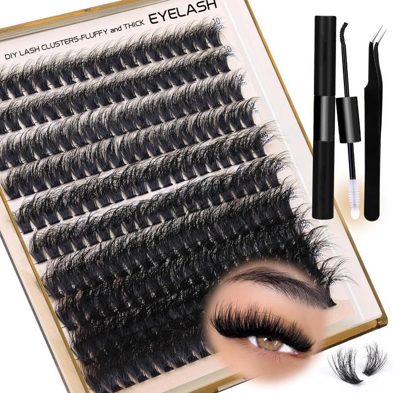 New Fluffy Thick Lash Clusters - đánh giá và giá Lashes Eyelash Extension
