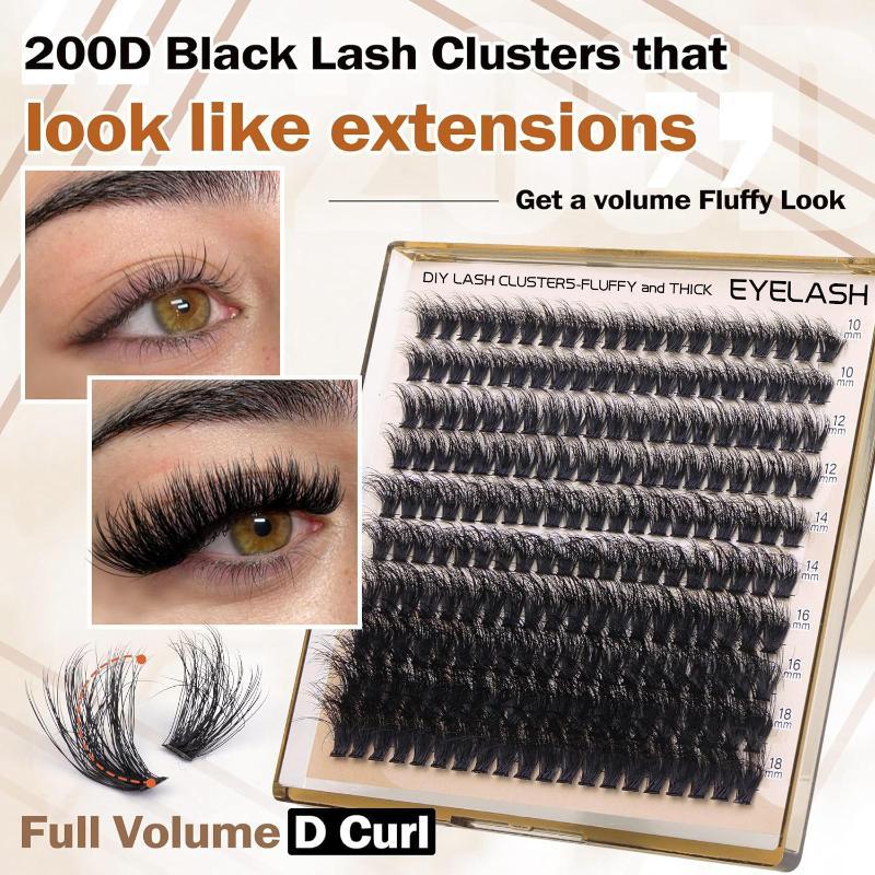 New Fluffy Thick Lash Clusters - đánh giá và giá Lashes Eyelash Extension
