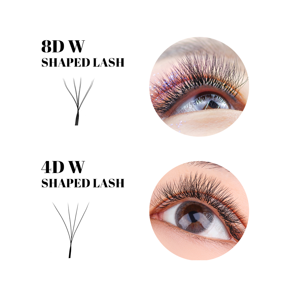 8D W Hàng Mi 2 Lớp 4D W Hình L - đánh giá và giá Eyelash Extension Double Volume