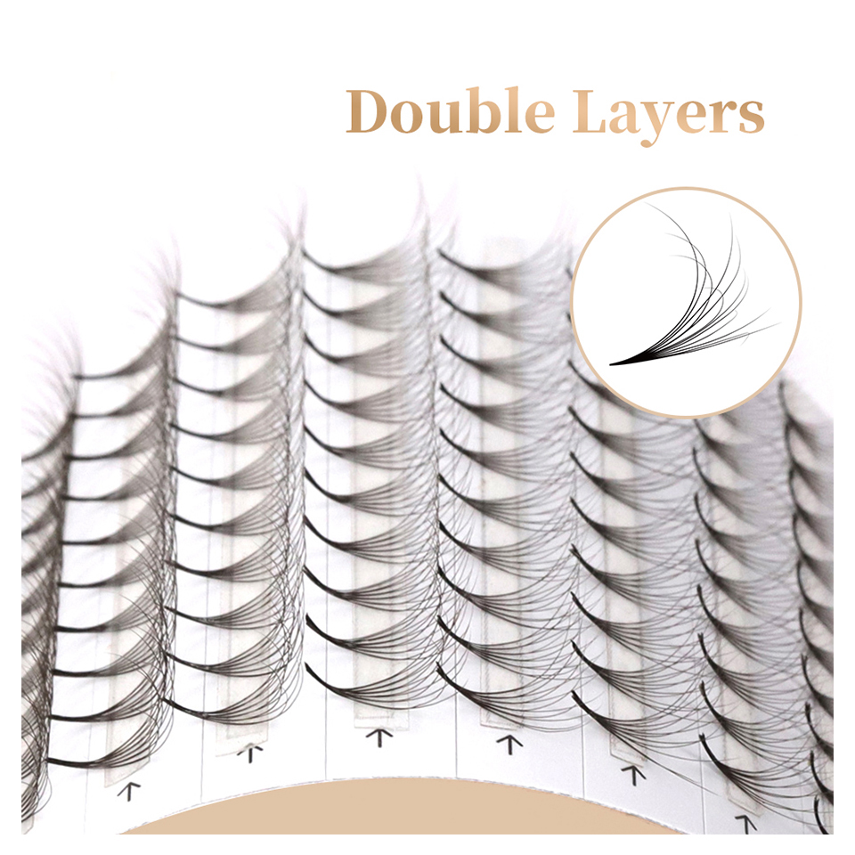 AGUUD Double Layer Pointy Base - đánh giá và giá Eyelash Extension Double Volume