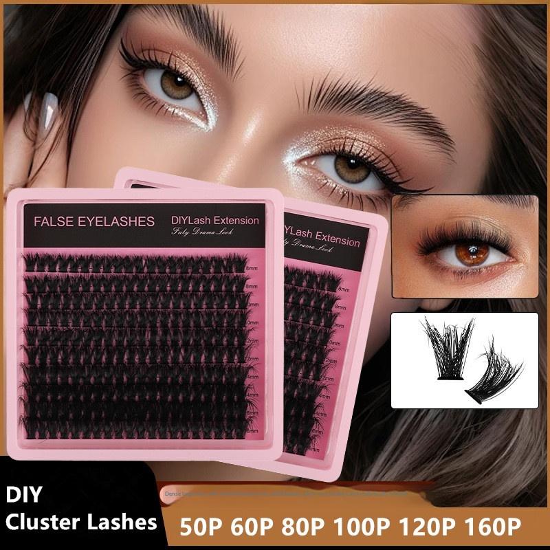 New 10Row 140 Clusters Fluffy  - đánh giá và giá Lashes Eyelash Extension