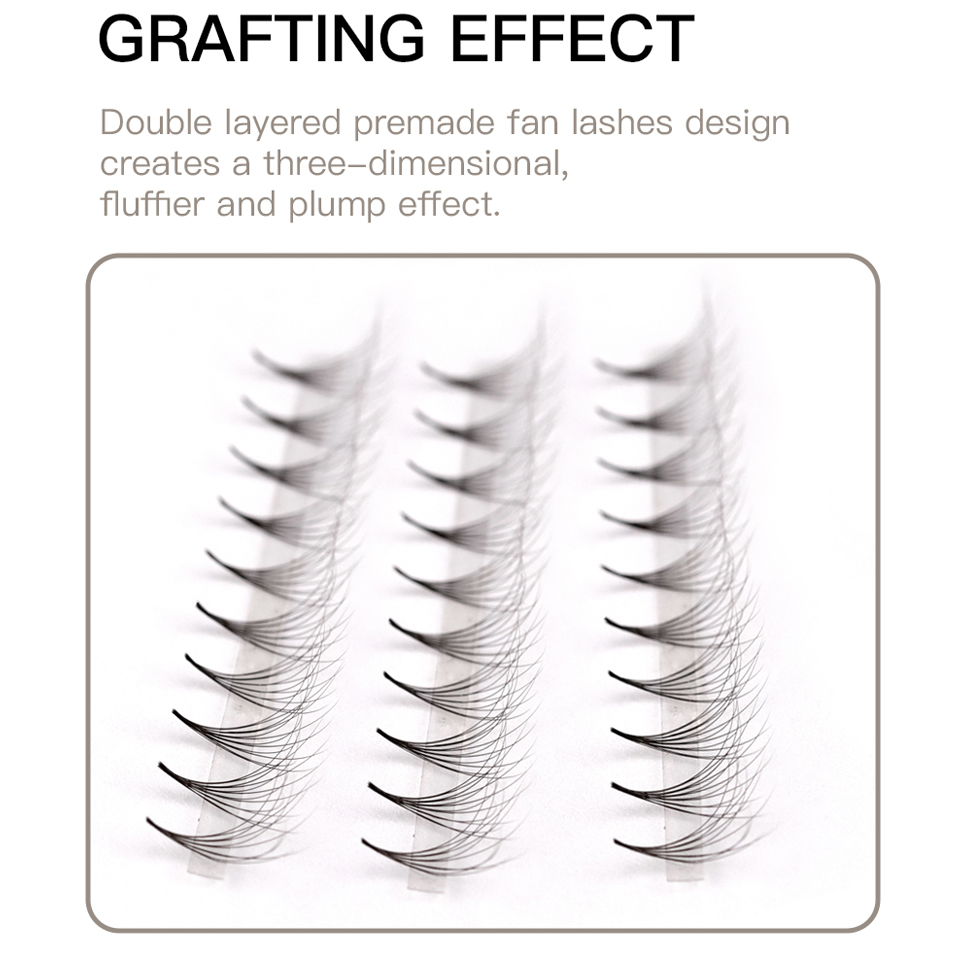 AGUUD 6D Double Layers Fluffy  - đánh giá và giá Eyelash Extension Double Volume